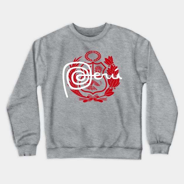 Peru Logo - Escudo del Perú - Marca Peru Crewneck Sweatshirt by verde